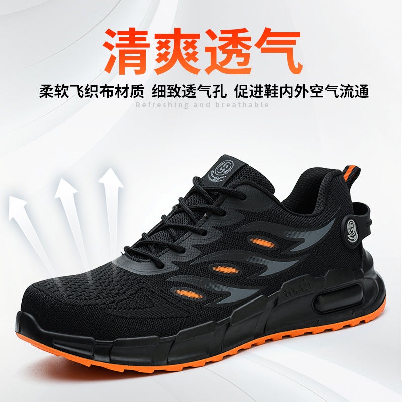New Style Labor Protection Shoes Men'S Summer Breathable Deodorant Lightweight Soft Bottom Fly-Woven Anti-Smashing Anti-Puncture Safety Insulated Shoes 10Kv - Image 4